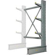 GLOBAL INDUSTRIAL Single Sided Medium Duty Cantilever Add-On Rack, 2in Lip, 48inWx33inDx72inH 320828A